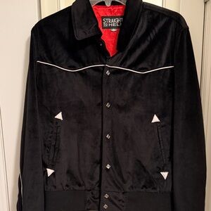 Straight To Hell Black Velvet Jacket